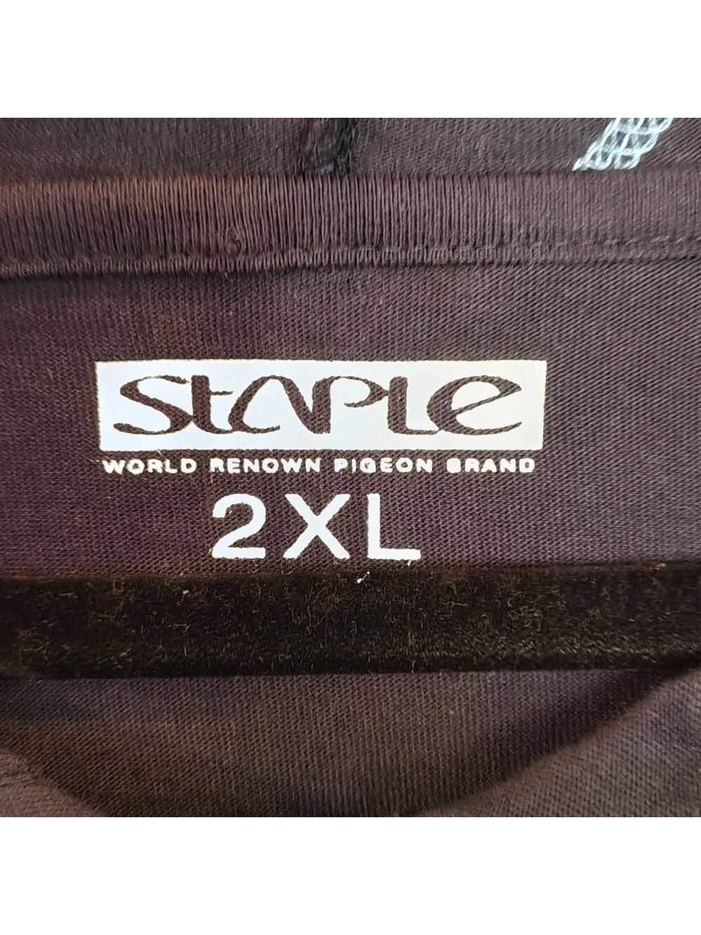 Staple Pigeon Blue/White Sherpa Logo Hooded Shirt - Picture 3 of 7